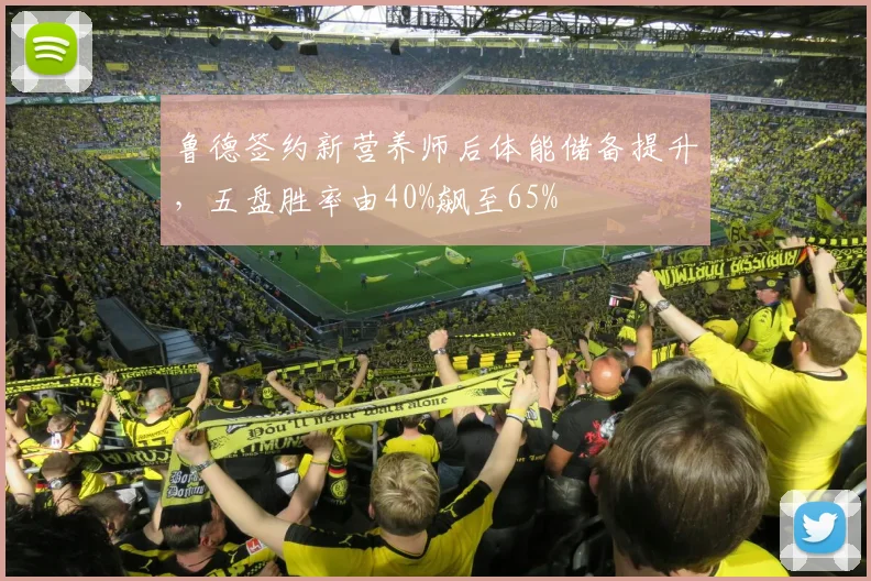 鲁德签约新营养师后体能储备提升，五盘胜率由40%飙至65%